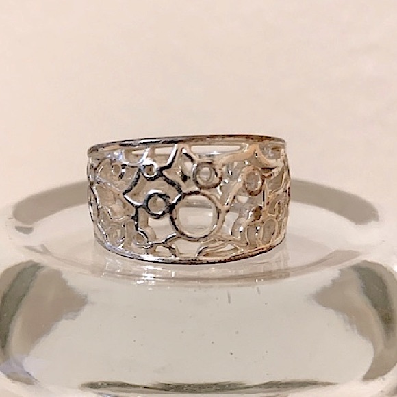 Disney Jewelry - Disney souvenir Rhodium metal cutout Mickey Mouse ring (size 7)